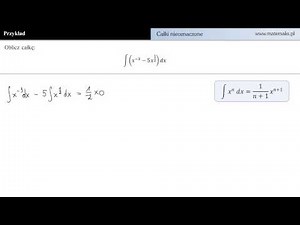 Całka nieoznaczona - przykład 7
