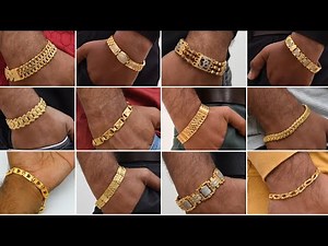 Latest 22k gold bracelet designs for Men ||Light weight bracelet design