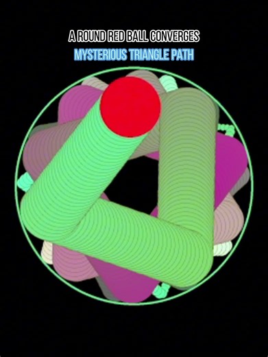 A round red ball converges.#bouncingball #maths #viralvideo #python #funny