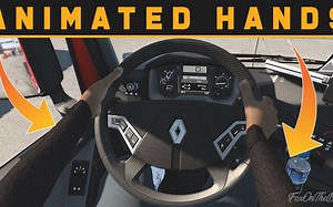 【YouTube】欧卡2mod_方向盘上的动态的手v1.1|Animated Hands On Steering Wheel Mod