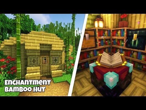 Minecraft 1.20 | How to Build a Magical Bamboo Hut! Enchantment Room Design