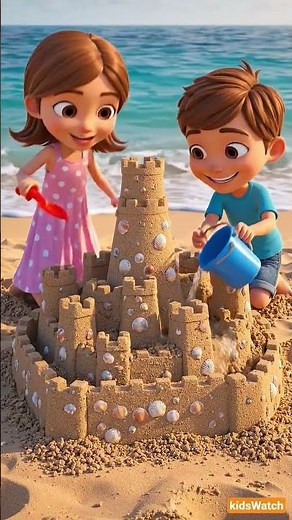 Cutest Twins Building a Sand Castle 🏖️🏰