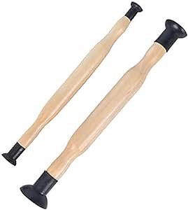 Aain 2PCS Dual-End Suction Cup Grip Valve Grinding Lapping Stick Tool Set 1-1/8, 1-3/8, 5/8, 3/16 Inch