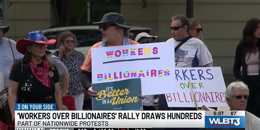 Hundreds of protesters spent Labor Day making their voices heard at the ‘Workers over Billionaires’