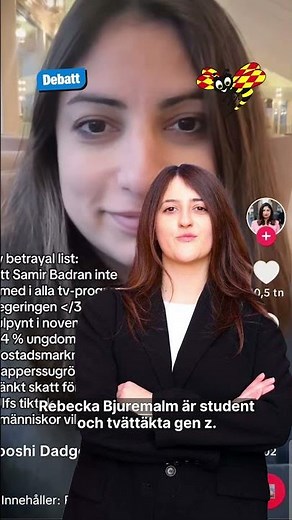 Studenten Rebecka, 26: Politikerna gör bort sig på Tiktok