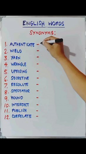 English Words: Synonyms | Tim Tim TV