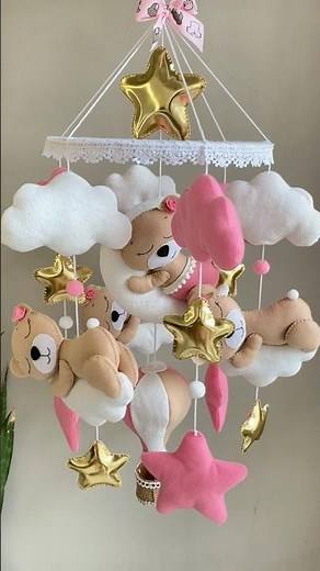 Dreamy Bear Collection 🧸🤍 | Handmade Baby Cot Mobiles | Nursery Decor