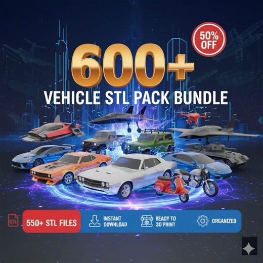 600  Vehicle STL Pack Bundle Trucks, Planes, Boats, Tanks, Helicopters, 3D Printing Files Models for Dioramas, Toys, Digital Download - Etsy