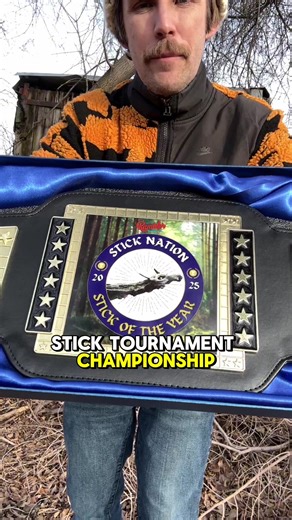 The Official 2025 Stick of the Year Championship Belt @rambleraustin 🏆🪵 Congratulations to the victor! 🫡🪵 #sticknation #fyp