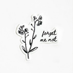 Forget Me Not Sticker, 2.5x2.5" Sticker, Floral Sticker, Flower Sticker - Etsy UK