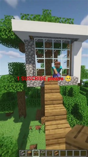 #minecraft how to make modern tree house in minecraft