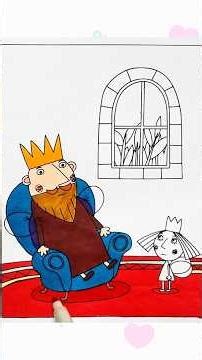 Ben and Holly's Little Kingdom Coloring.😍 #king #princess #benandholly #holly #shorts #short #art