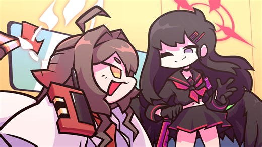 【FNF&Blue Archive】曲目：Electro Train/电动列车 霞和一花的说唱对决！