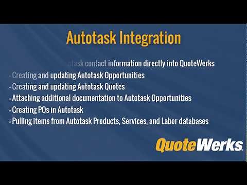 QuoteWerks Integration to Autotask