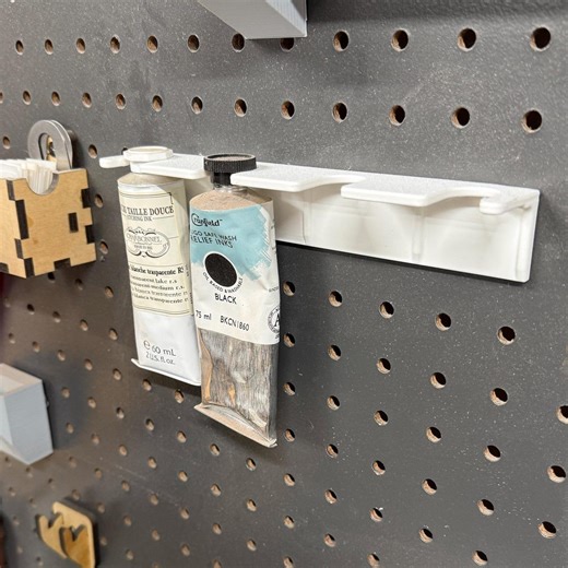 Ink Tube Rack for Printmaking | 3D Printed Wall Mount Pegboard SKADIS | Paint Storage Organizer | Linocut Studio Organization - Etsy