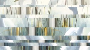 SWQYLB White Heron Wall Decor Egret Wall Art Coastal Bird Canvas Art Prints Heron Bathroom Decor Beach Seashore Picture Framed Home Decor (12" x 18")