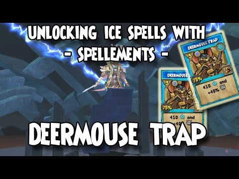 Wizard101: ❄️LEARNING Ice SPELLS with - SPELLEMENTS - DEERMOUSE TRAP❄️