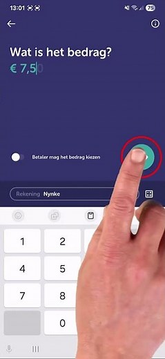 Tikkie sturen in de app