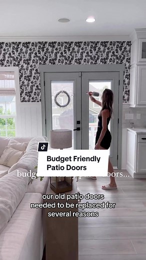 Budget Friendly Patio Doors Transformation Under $500