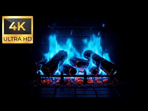 Arcane Neon Flames in 4K | Magical Futuristic Fireplace Ambience