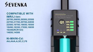 18650 Battery Charger, 1 Bay Battery Charger with Smart LCD Display Fast Charge for Rechargeable Batteries Li-ion NI-MH NI-Cd AA AAA C 21700 26650 13650 16340 18350 18700 RCR123