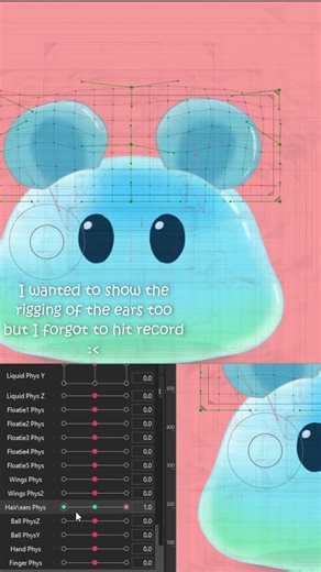 ears rigging for this little fella #live2d #vtuber #characterrigging