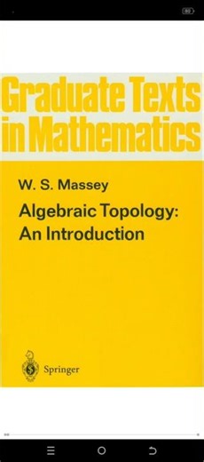 Algebraic Topology by Massey | #algebraictopology #massey