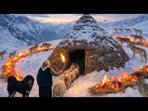 –75°C Blizzard: 87-Year-Old Grandma & Black Tibetan Mastiff Save Sheep, Fireline vs Wolves