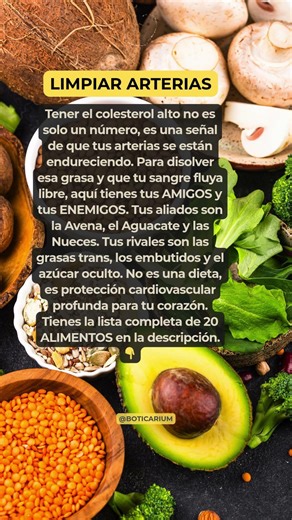 ¿COLESTEROL ALTO? Qué comer para Limpiar tus Arterias