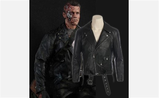 Terminator T-800 Black Leather Jacket – Men’s Cosplay & Halloween Costume - Etsy