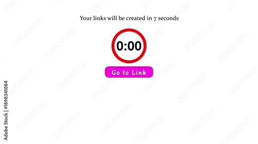 Countdown timer link generator with 7-second wait and clickable button on white background.