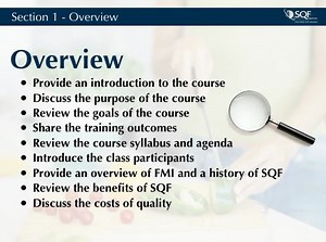 SQF Training - Implementing SQF Systems Training