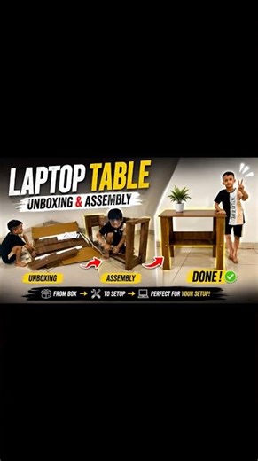 Budget Laptop Table Unboxing & Assembly | Clean Desk Setup 💻