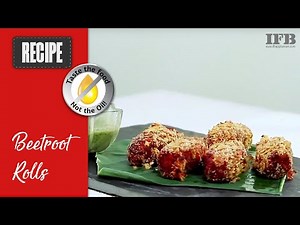 Beetroot Rolls Recipe - Easy Oil free Microwave recipe