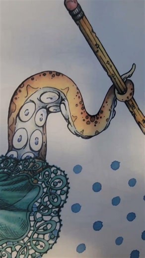 1950's secretary/switchboard operator meets funky surrealism - the result: Cephalo-Dali #surrealart