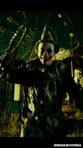 Creepy Clown in Abandoned Amusement Park: Chilling Found Footage Encounter