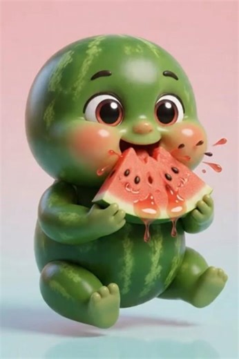 Adorable Watermelon Baby Eating Fruit 🍉 | Satisfying Cute Video