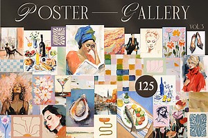 Modern Art Gallery Poster Bundle, a Graphic by Ayya Studio