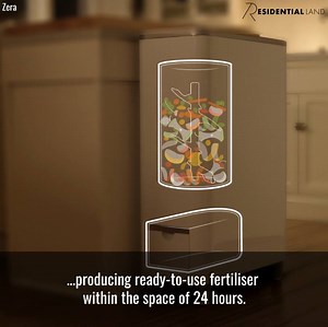The bin that turns food waste into compost in 24 hours. | Residential Land