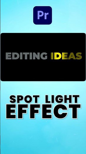 Premiere Pro Spotlight Text Effect (Super Easy Tutorial) #shorts #tutorial #edit #editingideas