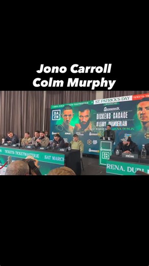 Belfast Boxers | @jono_kk_carroll brings craic to press conferences in Dublin for IBO Super featherweight world title fight with Colm Murphy at 3 Arena | Instagram