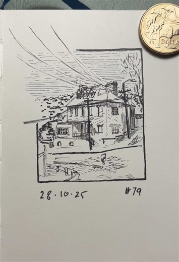 Honestly this might be an all time favourite of mine. The size, the forced perspective, the framing. But most importantly the memory of being there 💕 #sketchbook #ink #drawing #art #journaling