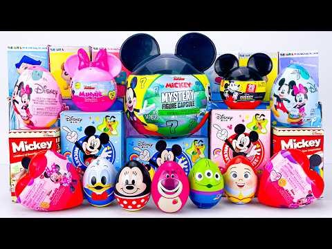 ASMR DISNEY SQUISHY Mystery Toys UNBOXING | Mickey Mouse Clubhouse GIANT EGG SURPRISE OPENING