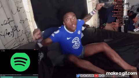 Ishowspeed wanna break from the Ads 🤣 on Make a GIF