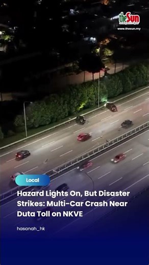Hazard Lights On, But Disaster Strikes: Multi-Car Crash Near Duta Toll on NKVE