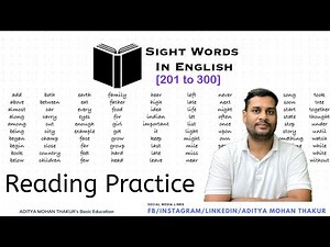 Sight Words (201 to 300)in English /Reading Practice By @AsaanHai