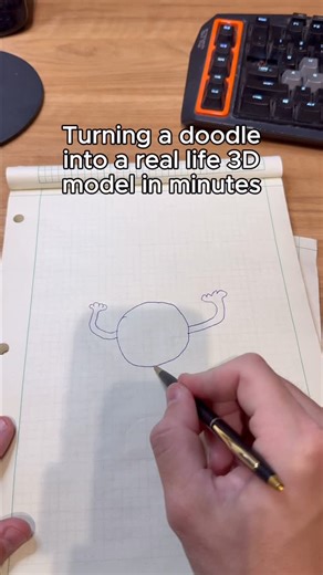 printpal on Instagram: "Turn a drawing into a real 3D object in seconds using AI #3d #drawing #3dprinting"