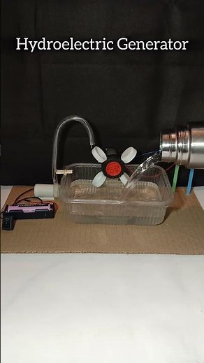 Mini Hydroelectric Generator ⚡| LED Glows Using Water Power