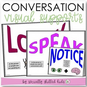 Conversation Skills || Visual Supports || Jobs of Speaker & Listener