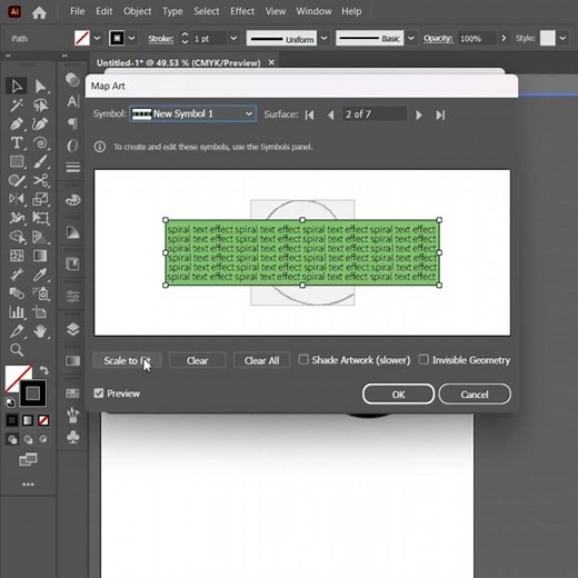 Designing Twisted Text with Spiral Path in Adobe Illustrator
